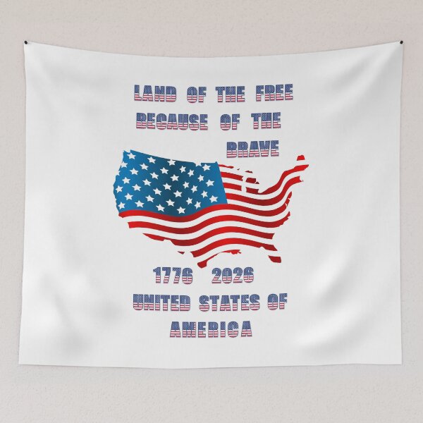 Item preview, LAND OF THE FREE 1776 - 2026 BECAUSE OF THE BRAVE designed and sold by Tammera.