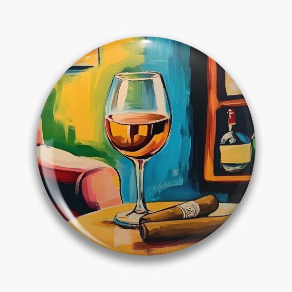 Item preview, Stylish Wine Lounge - Fine Cigars Smoky Elegance and Vibrant Contemporary Ambiance designed and sold by OlfactoART Studio.