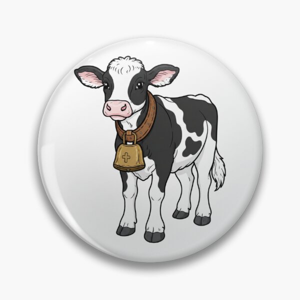Item preview, Swiss Cow with Bell — Cute Alpine Cow T-Shirt Gift for Cow Lovers and Switzerland Fans designed and sold by Inka Moon Design.