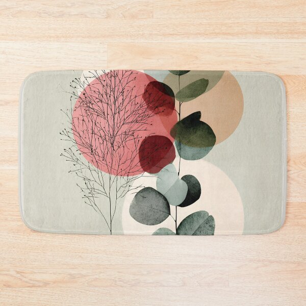 Item preview, Boho Eucalyptus Branch Sage Pink Abstract Botanical Art designed and sold by daila70.