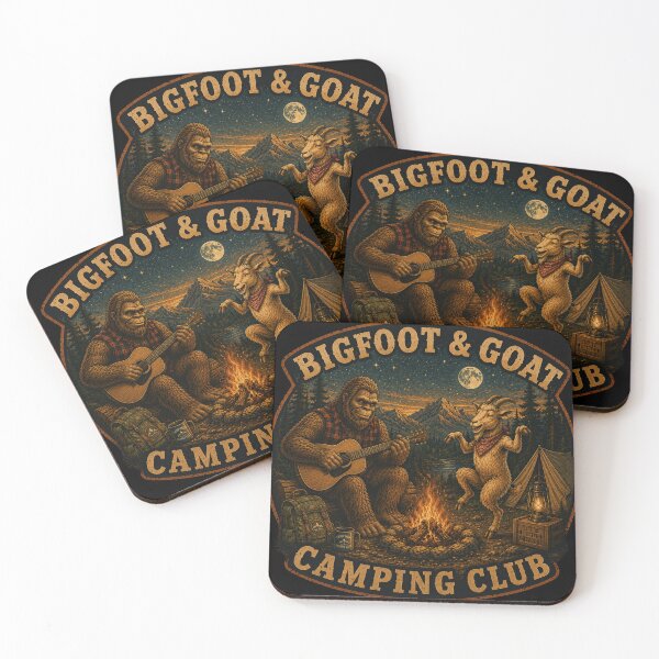 Item preview, Bigfoot & Goat Camping Club – Campfire Jam designed and sold by NicheBloom.