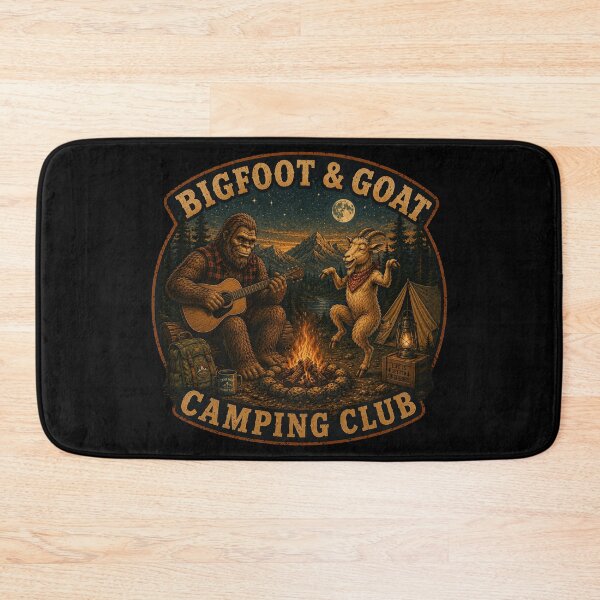 Item preview, Bigfoot & Goat Camping Club – Campfire Jam designed and sold by NicheBloom.