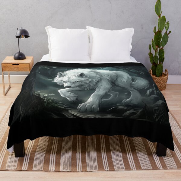 Item preview, White Wolf in Dark Forest designed and sold by PetsArt.
