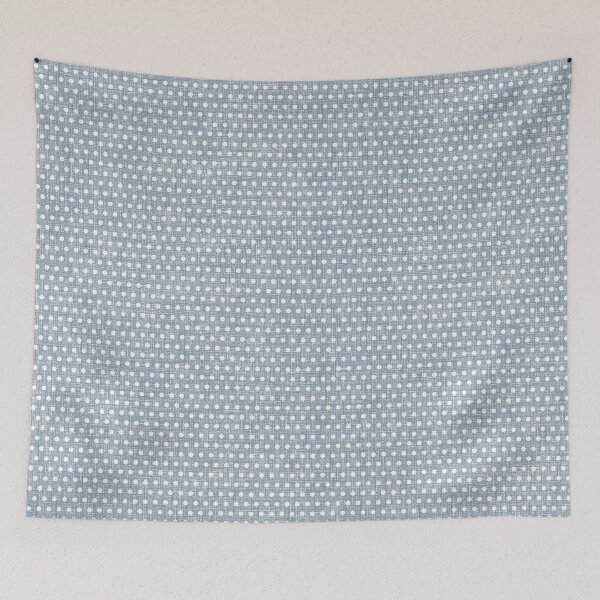Item preview, Vintage Chambray Denim Faded Blue Textured Polka Dots designed and sold by LoveAlways-AEP.