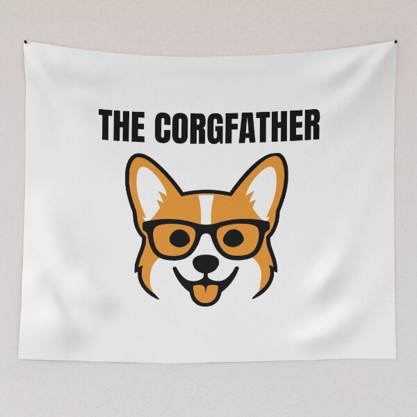Item preview, The Corgfather Funny Corgi Dog Dad Design designed and sold by AnnSign.