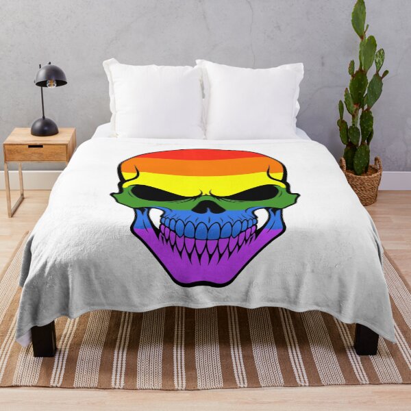 Item preview, Rainbow Skull Flag designed and sold by JeffBartels.