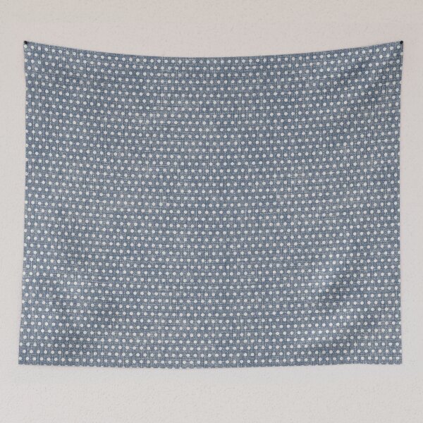 Item preview, Vintage Chambray Denim Slate Blue Textured Polka Dots designed and sold by LoveAlways-AEP.