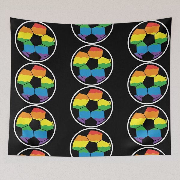 Item preview, Pride Month rainbow LGBTQIA colorful rainbow soccer ball  designed and sold by Jdawnink.