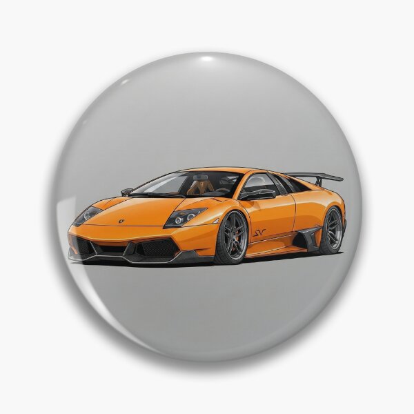 Item preview, Lamborghini Murcielago SV Orange Custom Stance Car Illustration Art designed and sold by Motorline44.