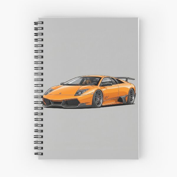 Item preview, Lamborghini Murcielago SV Orange Custom Stance Car Illustration Art designed and sold by Motorline44.