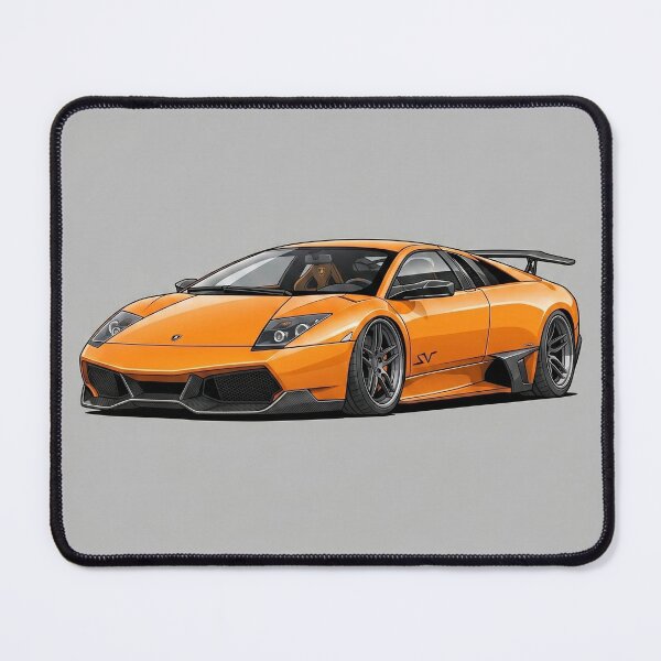 Item preview, Lamborghini Murcielago SV Orange Custom Stance Car Illustration Art designed and sold by Motorline44.