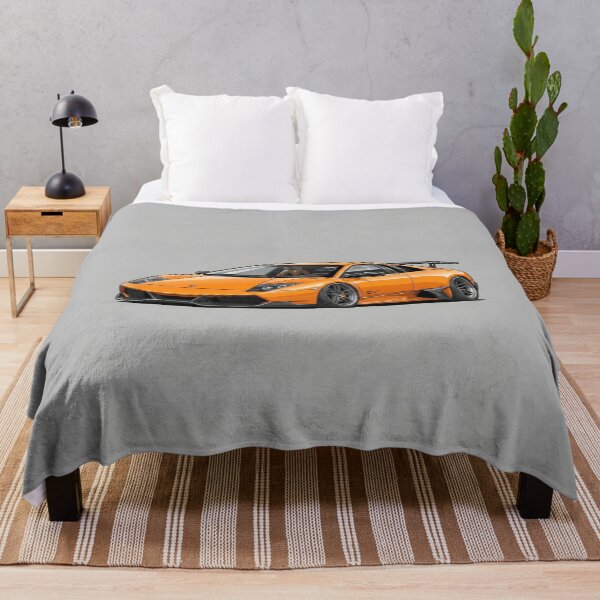 Item preview, Lamborghini Murcielago SV Orange Custom Stance Car Illustration Art designed and sold by Motorline44.
