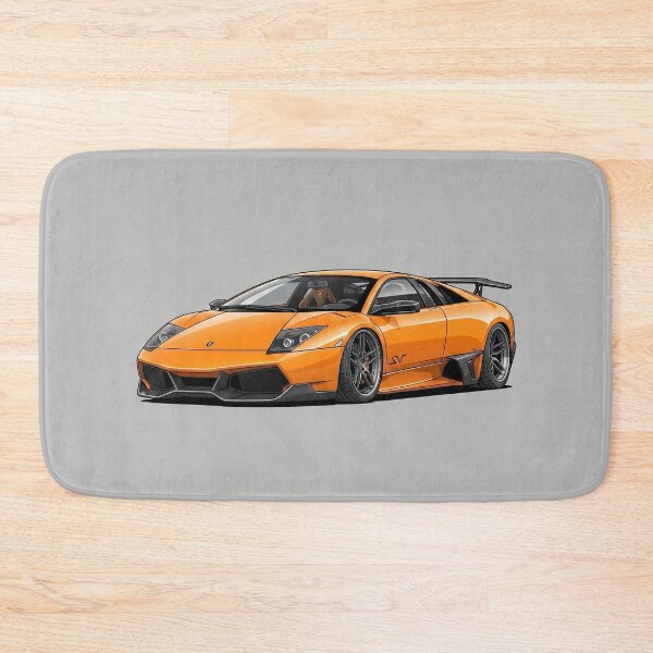 Item preview, Lamborghini Murcielago SV Orange Custom Stance Car Illustration Art designed and sold by Motorline44.