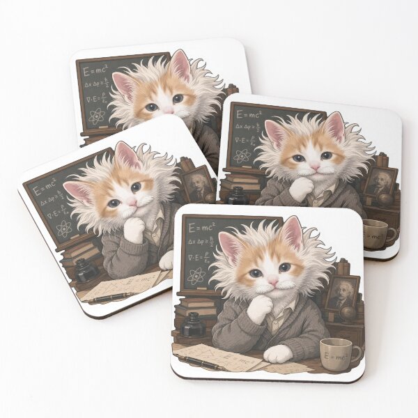 Item preview, The Thinking Tabby — Einstein Cat Art Print designed and sold by the-cute-nerd.