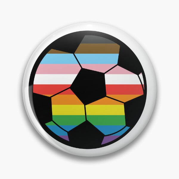 Item preview, Pride Month rainbow LGBTQIA colorful progess flag rainbow soccer ball  designed and sold by Jdawnink.