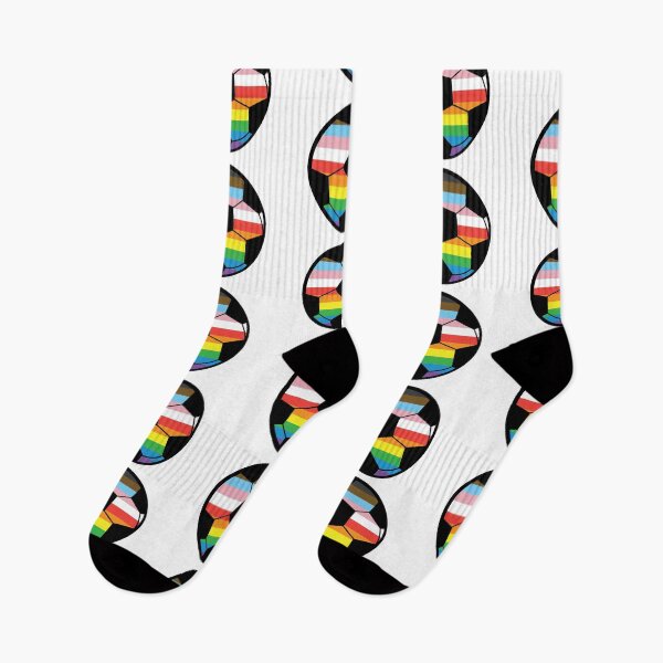 Item preview, Pride Month rainbow LGBTQIA colorful progess flag rainbow soccer ball  designed and sold by Jdawnink.