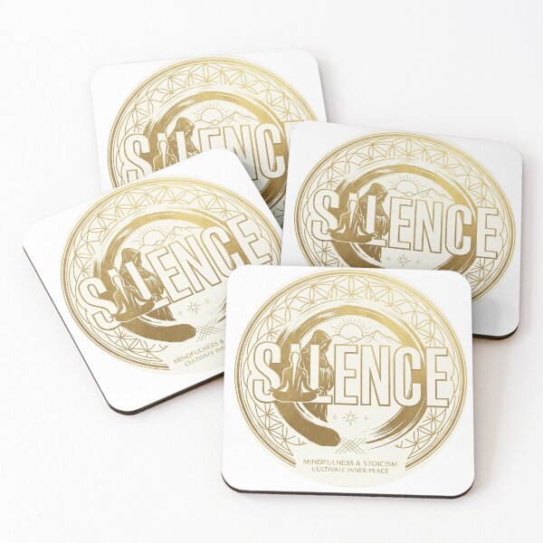 Item preview, Silence Is Power – Luxury Stoic Zen Meditation Artwork designed and sold by Mahmoud Salah.