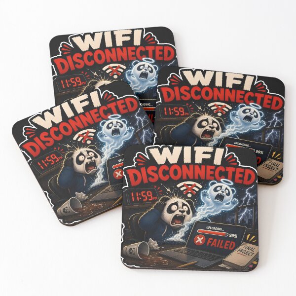 Item preview, Wifi Disconnected 99 Percent Failed Funny Panda Meme designed and sold by Easternpantry.