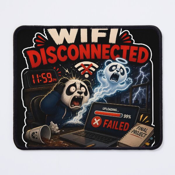 Item preview, Wifi Disconnected 99 Percent Failed Funny Panda Meme designed and sold by Easternpantry.