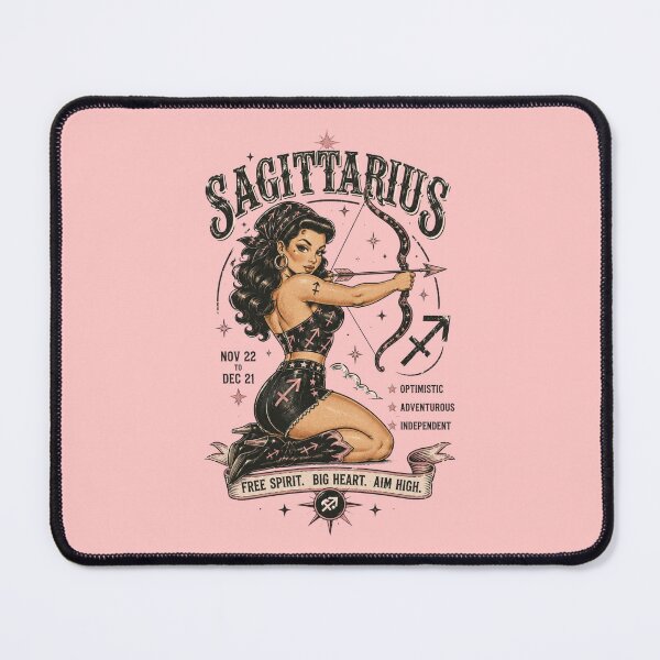 Item preview, Sagittarius Zodiac Archer Pin-Up Design | Vintage Astrology Horoscope Gift for Sagittarius designed and sold by TheStephanieRome.