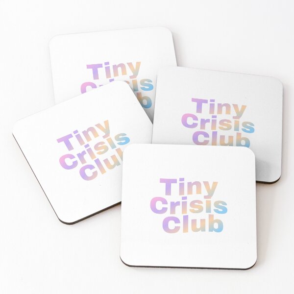 Item preview, Tiny Crisis Club - Relatable Mental Health Humor Pastel Gradient Typography Design designed and sold by AuraPixelStudio.