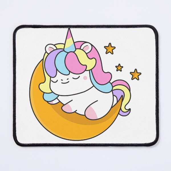 Item preview, Cute Kawaii Sleeping Unicorn on Moon designed and sold by debbiebento.