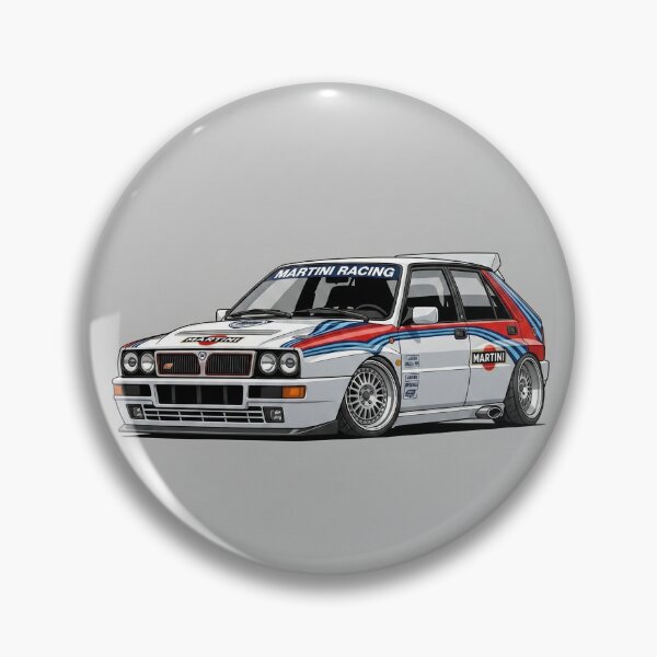 Item preview, Lancia Delta Integrale Martini Racing Classic Rally Stance Illustration Art designed and sold by Motorline44.