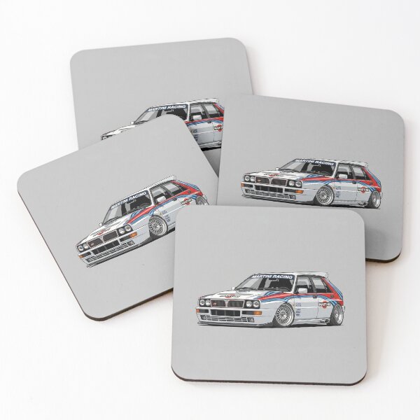 Item preview, Lancia Delta Integrale Martini Racing Classic Rally Stance Illustration Art designed and sold by Motorline44.
