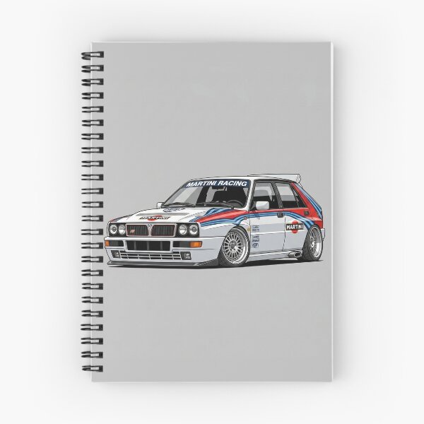 Item preview, Lancia Delta Integrale Martini Racing Classic Rally Stance Illustration Art designed and sold by Motorline44.