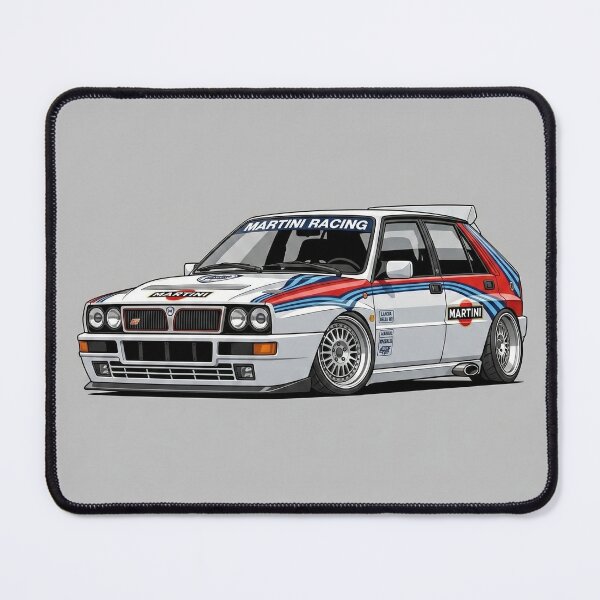 Item preview, Lancia Delta Integrale Martini Racing Classic Rally Stance Illustration Art designed and sold by Motorline44.