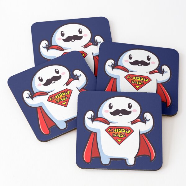 Item preview, Super Dad Cartoon Folk Style designed and sold by GeoandHome.