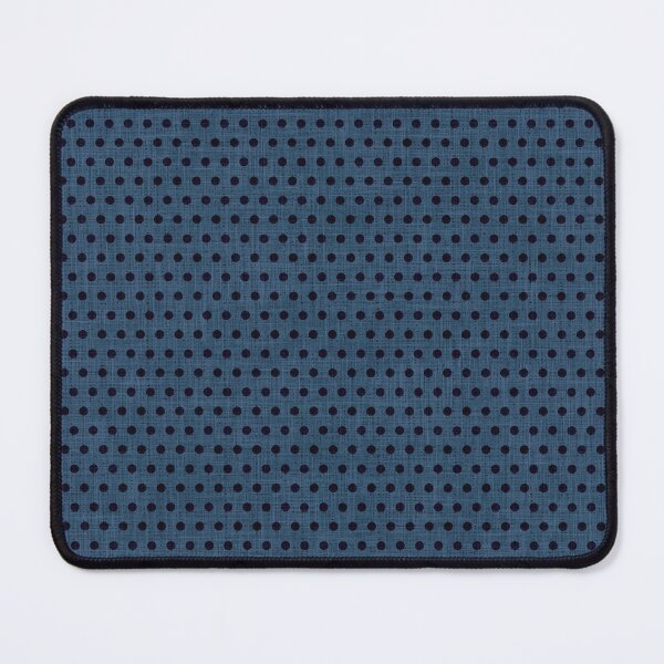 Item preview, Vintage Chambray Linen Textured Navy Blue Denim Polka Dots designed and sold by LoveAlways-AEP.
