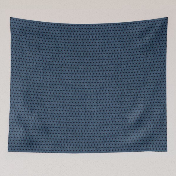 Item preview, Vintage Chambray Linen Textured Navy Blue Denim Polka Dots designed and sold by LoveAlways-AEP.