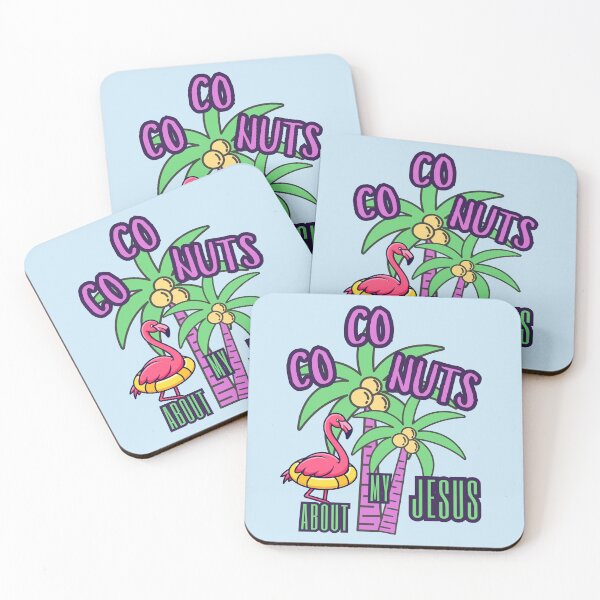 Item preview, Coconuts About My Jesus Tropical Summer Palm Tree Flamingo designed and sold by Forevermore.