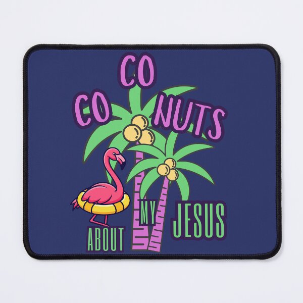 Item preview, Coconuts About My Jesus Tropical Summer Palm Tree Flamingo designed and sold by Forevermore.
