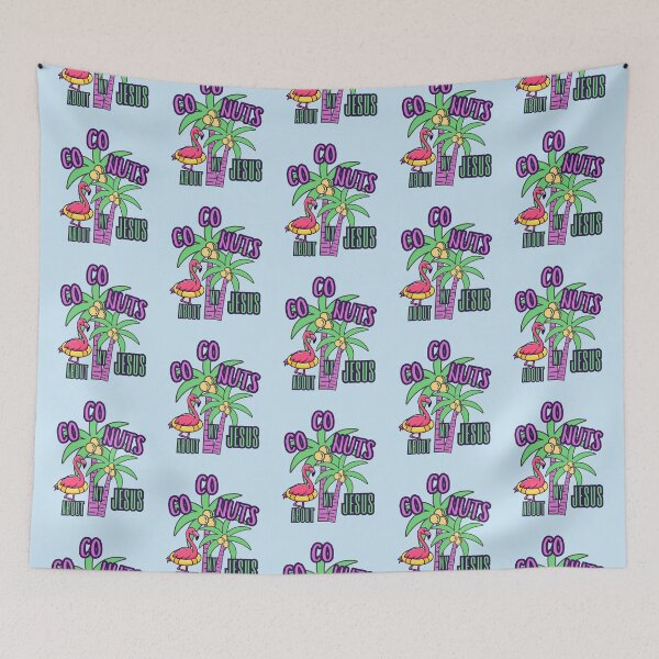Item preview, Coconuts About My Jesus Tropical Summer Palm Tree Flamingo designed and sold by Forevermore.
