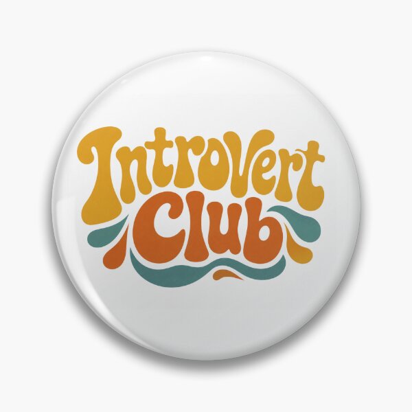 Item preview, Introvert Club Groovy Retro 70s Typography designed and sold by Prints-Things.