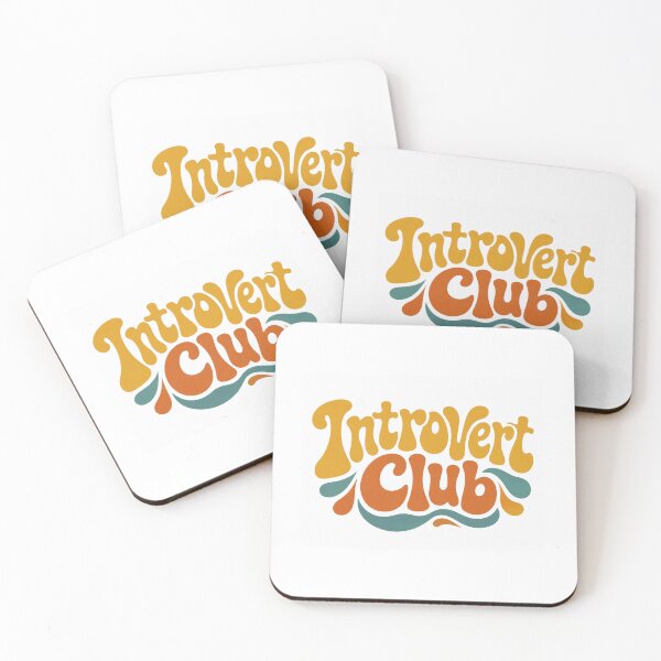 Item preview, Introvert Club Groovy Retro 70s Typography designed and sold by Prints-Things.