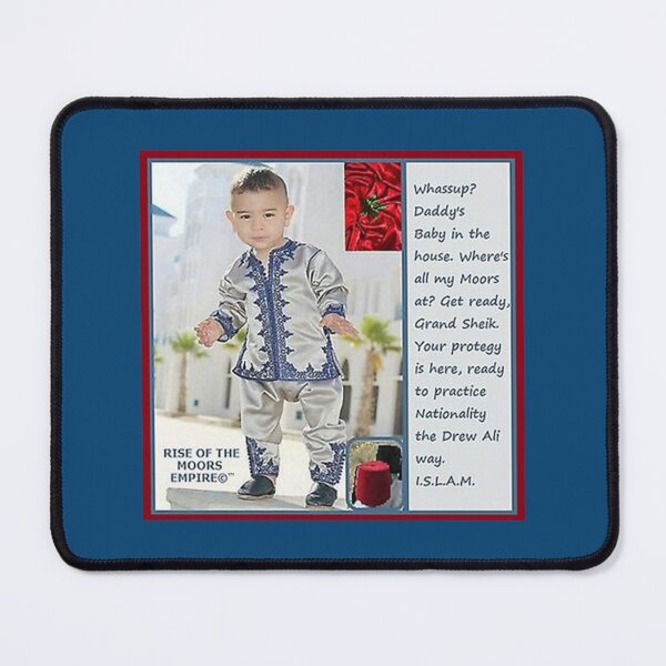 Item preview, Mu’ur (UM) Empire™ al-Benhadiel©™ design, Whassup, blue background designed and sold by HardyKnitDesign.
