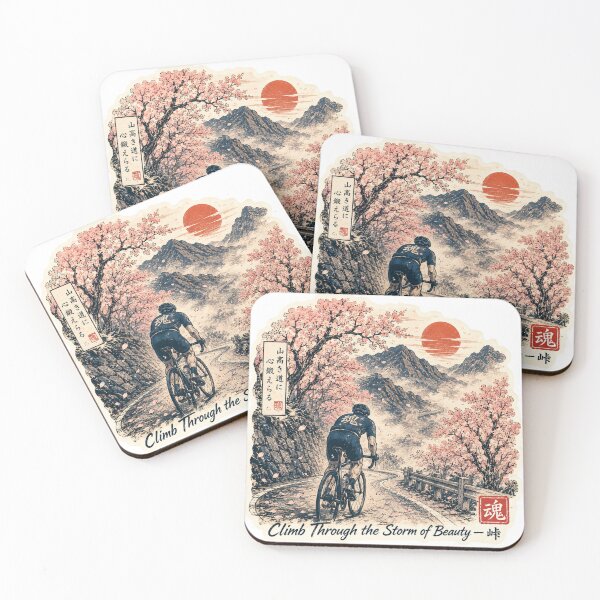 Item preview, Climb Through the Storm of Beauty Japanese Cherry Blossom Cycling Art designed and sold by Locker39.