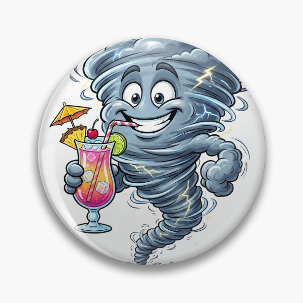 Item preview, Funny Tornado Drinking Cocktail Summer Cartoon designed and sold by rich-moda.