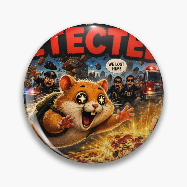 Item preview, Free Food Detected Funny Hamster Pizza Meme Sticker designed and sold by Easternpantry.