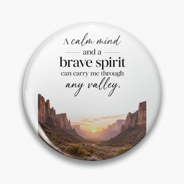 Item preview, A Calm Mind and a Brave Spirit Motivational Quote | Mental Strength Wall Art | Inspirational Mindset Gift designed and sold by LoveNurseries.