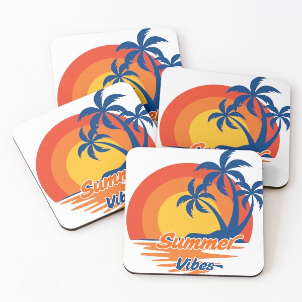 Item preview, Summer Vibes Tropical Sunset Palm Trees Retro Beach Vacation Design designed and sold by LinaDesign Store.