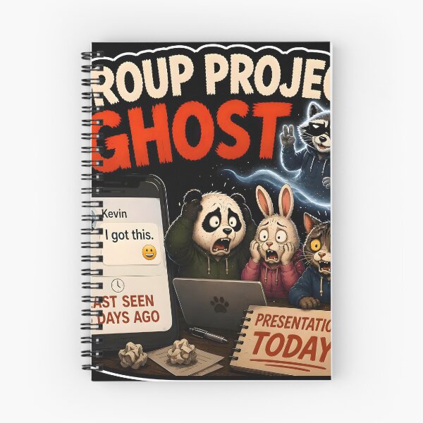 Item preview, Group Project Ghost Funny Student Meme Sticker designed and sold by Easternpantry.