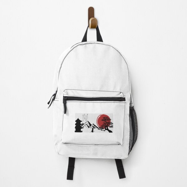 Item preview, Traditional Japanese Samurai & Pagoda Landscape Graphic designed and sold by RickTShop.