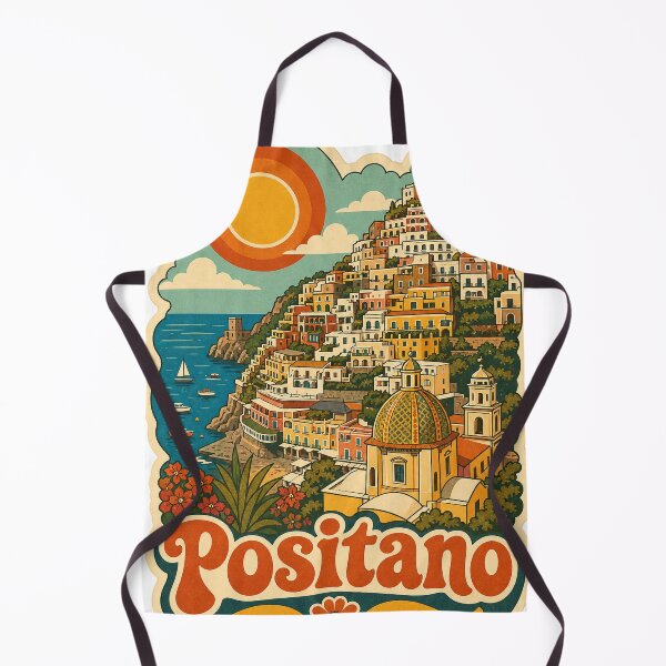 Item preview, Positano Italy Travel Souvenir - Retro Illustration designed and sold by VisualArtsOasis.