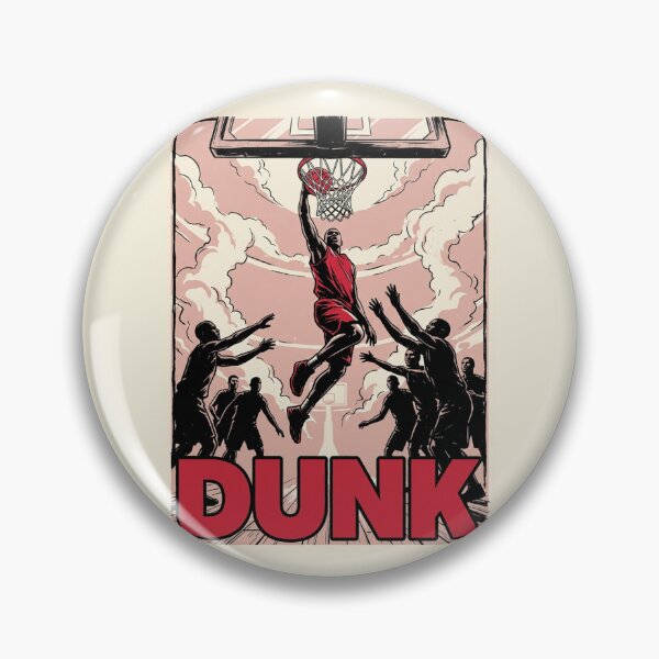 Item preview, The Rim Dunk - Retro Basketball Silkscreen Art designed and sold by DuckOddity.