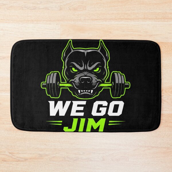 Item preview, We Go Jim Pitbull Dog Fitness Motivation designed and sold by Digistore1221.