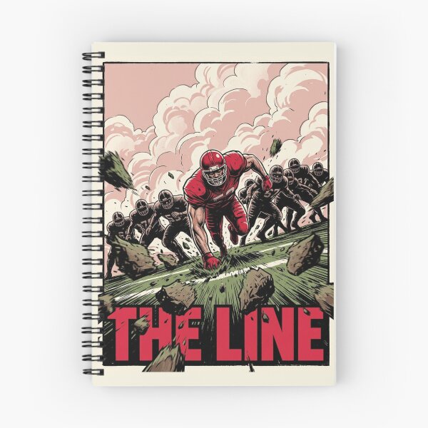 Item preview, Break The Line - Vintage Football Linocut Poster designed and sold by DuckOddity.